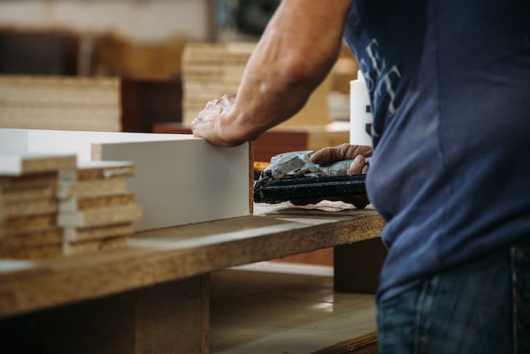 Custom kitchen, bath, and living-space cabinetry